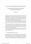 Research paper thumbnail of Der Sinn von Religionspolitik ist Religionsfreiheit Trennung und Partnerschaft von Religion und Staat in Deutschland