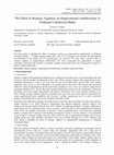 Research paper thumbnail of The Effect of Strategic Vigilance on Organizational Ambidexterity in Jordanian Commercial Banks