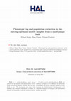 Research paper thumbnail of Phenotypic lag and population extinction in the moving-optimum model: insights from a small-jumps limit