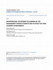 Research paper thumbnail of INCORPORATING THE INTERNET IN LEARNING BY THE INCORPORATING THE INTERNET IN LEARNING BY THE MANAGEMENT SCIENCE STUDENTS AND ITS EFFECT ON THEIR MANAGEMENT SCIENCE STUDENTS AND ITS EFFECT ON THEIR ACADEMIC ACHIEVEMENTS