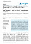 Research paper thumbnail of Management Strategies for Nile Tilapia (Oreochromis niloticus) Hatchery in the Face of Climate Change Induced Rising Temperature