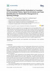 Research paper thumbnail of Team Social Responsibility Embedded in Correlates of Universalism Values, Sport Involvement, and Team Identification for Sustainable Management in Sporting Settings