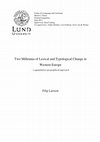 Research paper thumbnail of Two Millennia of Lexical and Typological Change in Western Europe - a quantitative approach