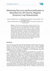 Research paper thumbnail of Monitoring Recovery and Recrystallization in Interstitial Free (IF) Steel by Magnetic Hysteresis Loop Measurements