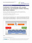 Research paper thumbnail of Combination immunotherapy with oncolytic vaccinia virus and checkpoint inhibitor following local tumor irradiation