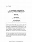 Research paper thumbnail of The Link between Corporate Social Performance and Financial Performance: Evidence from Indonesian Companies