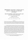 Research paper thumbnail of Modalidades espectrales: vínculos entre la justicia y el derecho en la filosofía derridiana