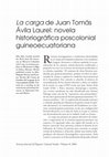 Research paper thumbnail of La carga de Juan Tomás Ávila Laurel: novela historiográfica poscolonial guineoecuatoriana