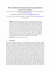 Research paper thumbnail of Effect of Utilization of Borosilicate Glass Block Lining in Reinforced Cement Concrete Chimneys