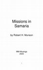 Research paper thumbnail of Missions in Samaria