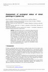 Research paper thumbnail of Assessment of ecological status of street plantings in Lipetsk city