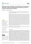 Research paper thumbnail of Assessment of the variability of air pollutant concentrations at industrial, traffic and urban background stations in Krakow (Poland) using statistical methods