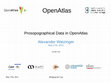 Research paper thumbnail of Prosopographical Data in Open Atlas