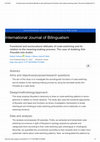 Research paper thumbnail of International Journal of Bilingualism