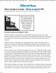 Research paper thumbnail of When enough is enough -Rising up against GBV