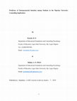 Research paper thumbnail of Predictors of Entrepreneurial Intention among Students in the Nigerian University: Counselling Implications