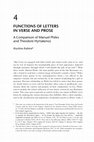 Research paper thumbnail of Functions of Letters in Verse and Prose. A Comparison of Manuel Philes and Theodore Hyrtakenos