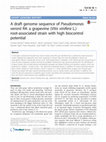 Research paper thumbnail of A draft genome sequence of Pseudomonas veronii R4: a grapevine (Vitis vinifera L.) root-associated strain with high biocontrol potential