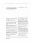 Research paper thumbnail of A socio-emotional analysis of technology use by people with intellectual disabilities