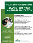 Research paper thumbnail of FLYER: Online graduate certificate in Spanish Heritage Language Education