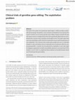 Research paper thumbnail of Clinical trials of germline gene editing: the exploitation problem