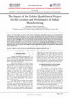 Research paper thumbnail of The Impact of the Golden Quadrilateral Project for the Location and Performance of Indian Manufacturing