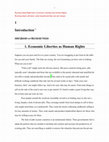 Research paper thumbnail of Economic Liberties and Human Rights: Introduction