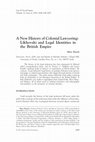 Research paper thumbnail of A New History of Colonial Lawyering: Likhovski and Legal Identities in the British Empire