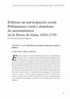 Research paper thumbnail of Politicas sin participacion social Poblamiento rural y abandono de asentamientos