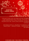 Research paper thumbnail of Entrevista a María Florencia Sartori: escritura, leguas, idioma.