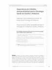 Research paper thumbnail of Importância do trabalho interprofissional para a Estratégia Saúde da Família e Pediatria