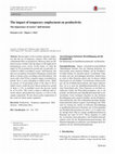 Research paper thumbnail of The impact of temporary employment on productivity