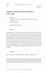 Research paper thumbnail of Linguistic Dating of the Book of Qohelet: A New Angle