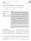 Research paper thumbnail of Contrast-enhanced ultrasonography characteristics of intrathoracic mass lesions in 36 dogs and 24 cats