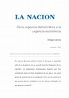 Research paper thumbnail of De la urgencia democrática a la urgencia económica