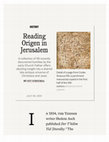 Research paper thumbnail of Guy G. Stroumsa, “Reading Origen in Jerusalem,” Tablet Magazine (26 July 2021)