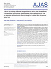 Research paper thumbnail of Effects of feeding different proportions of silver leaf desmodium (Dismodium uncinatum) with banana (Musa paradisiaca) leaf on nutrient utilization in Horro sheep fed a basal diet of natural grass hay