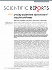 Research paper thumbnail of Density-dependent adjustment of inducible defenses