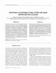 Research paper thumbnail of Estudio anatómico del leño de seis especies de lianas