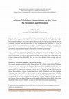 Research paper thumbnail of African Publishers' Associations on the Web: An Inventory and Directory