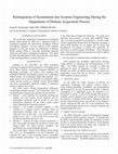 Research paper thumbnail of Reintegration of sustainment into systems engineering during the department of defense acquisition process