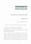 Research paper thumbnail of Entrevista a Hugo Vezzetti