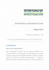 Research paper thumbnail of Entrevista a Leonardo Funes