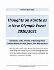 Research paper thumbnail of Thoughts on Karate as a New Olympic Sport 2020/2021