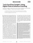 Research paper thumbnail of "Let's FaceTime Tonight": Using Digital Tools to Enhance Coaching