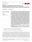 Research paper thumbnail of Buildings as Non-human Narrators: Between Post-phenomenological and Object-oriented Architectural Geographies