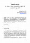 Research paper thumbnail of La voz de la mujer: de la literatura clásica a la realidad del siglo XXI