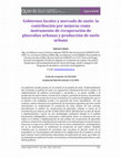 Research paper thumbnail of Gobiernos locales y mercado de suelo: la contribución por mejoras como instrumento de recuperación de plusvalías urbanas y producción de suelo urbano