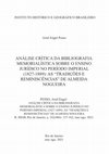 Research paper thumbnail of ANÁLISE CRÍTICA DA BIBLIOGRAFIA MEMORIALÍSTICA SOBRE O ENSINO JURÍDICO NO PERÍODO IMPERIAL (1827-1889): AS “TRADIÇÕES E REMINISCÊNCIAS” DE ALMEIDA NOGUEIRA