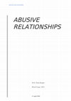 Research paper thumbnail of ABUSIVE RELATIONSHIPS